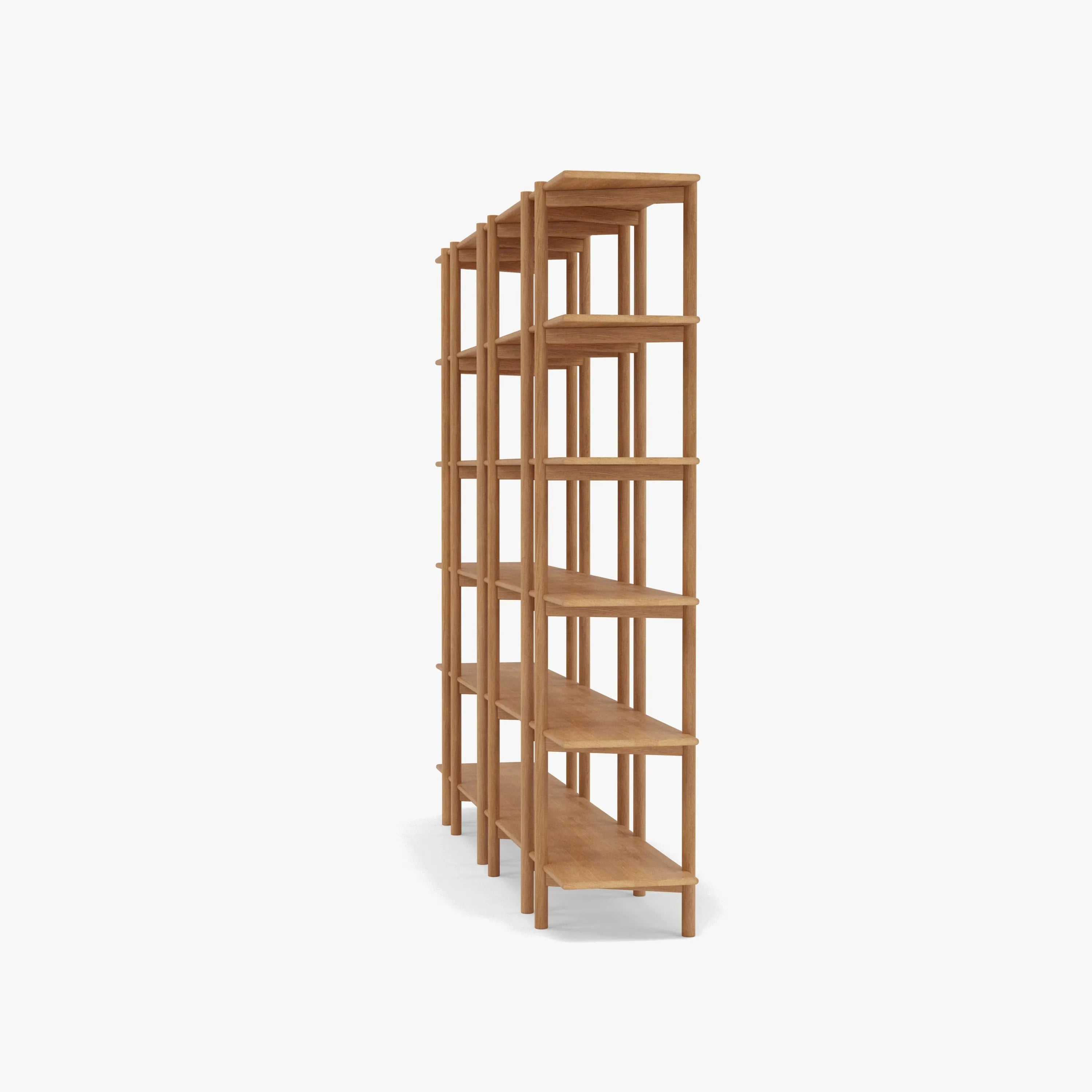 Olivia Modular Shelf Triple 216 x 35 x 192cm Solid American Oak
