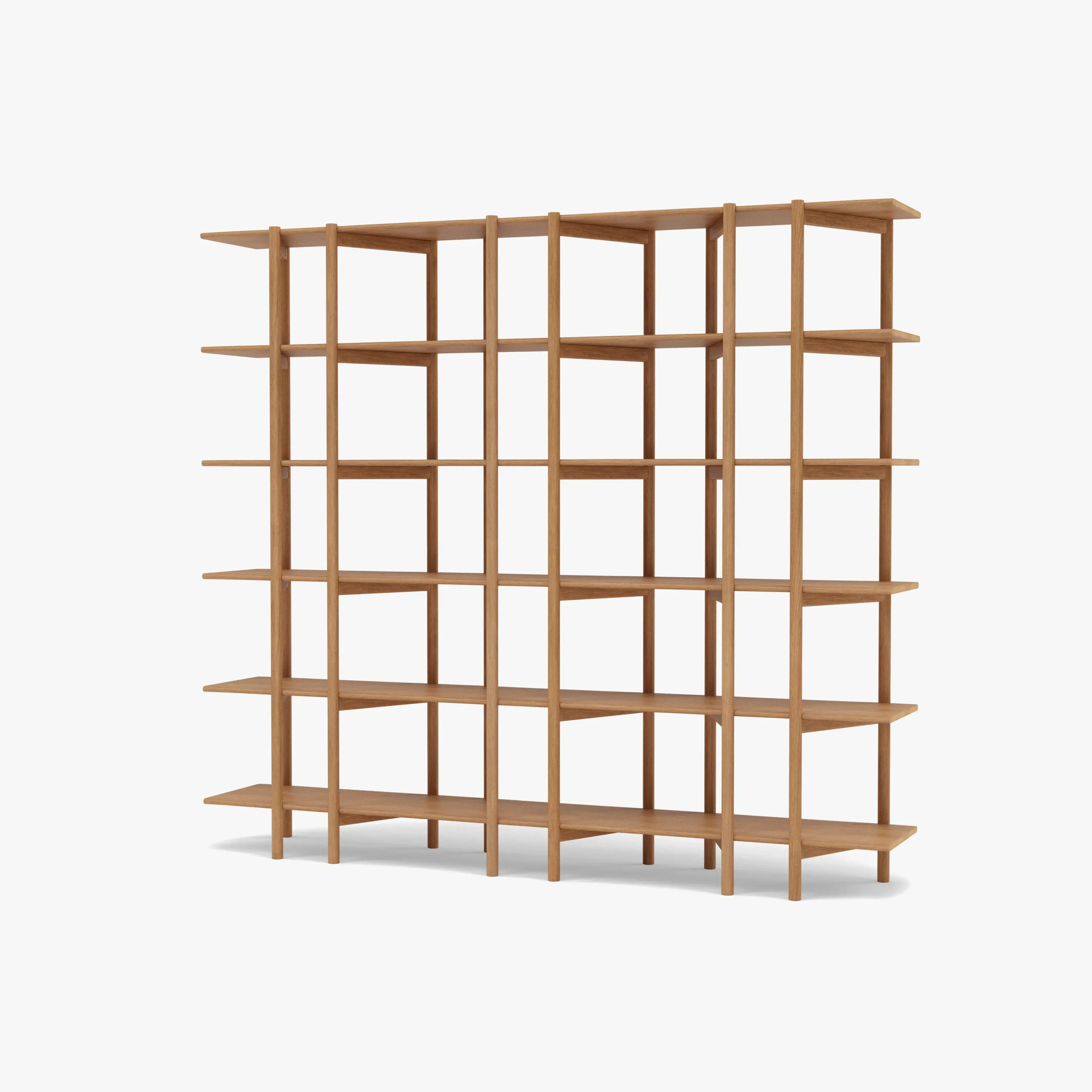 Olivia Modular Shelf Triple 216 x 35 x 192cm Solid American Oak