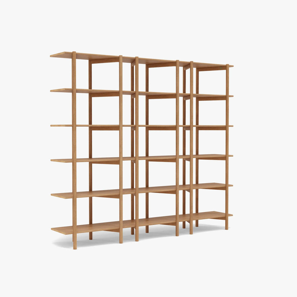 Olivia Modular Shelf Triple 216 x 35 x 192cm Solid American Oak