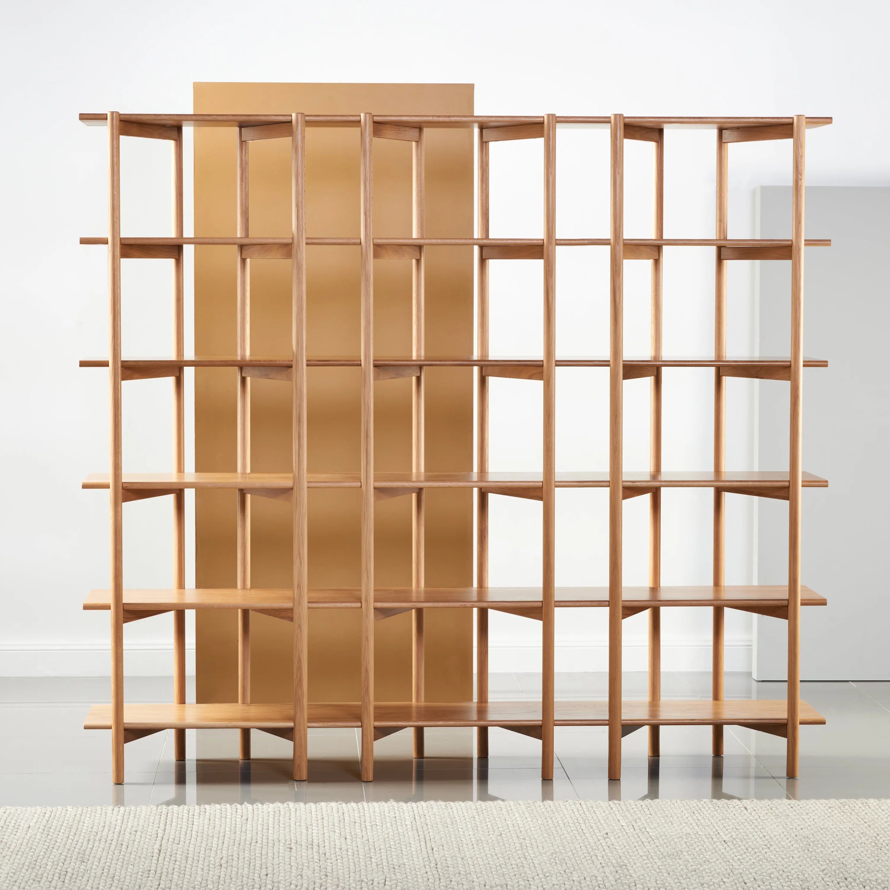 Olivia Modular Shelf Triple 216 x 35 x 192cm Solid American Oak