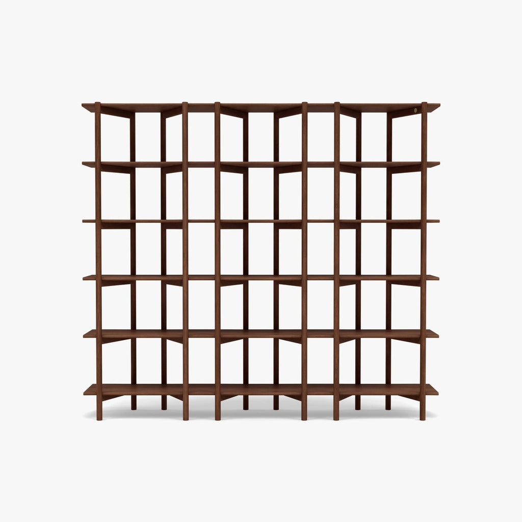 Olivia Modular Shelf Triple 216 x 35 x 192cm Solid American Walnut