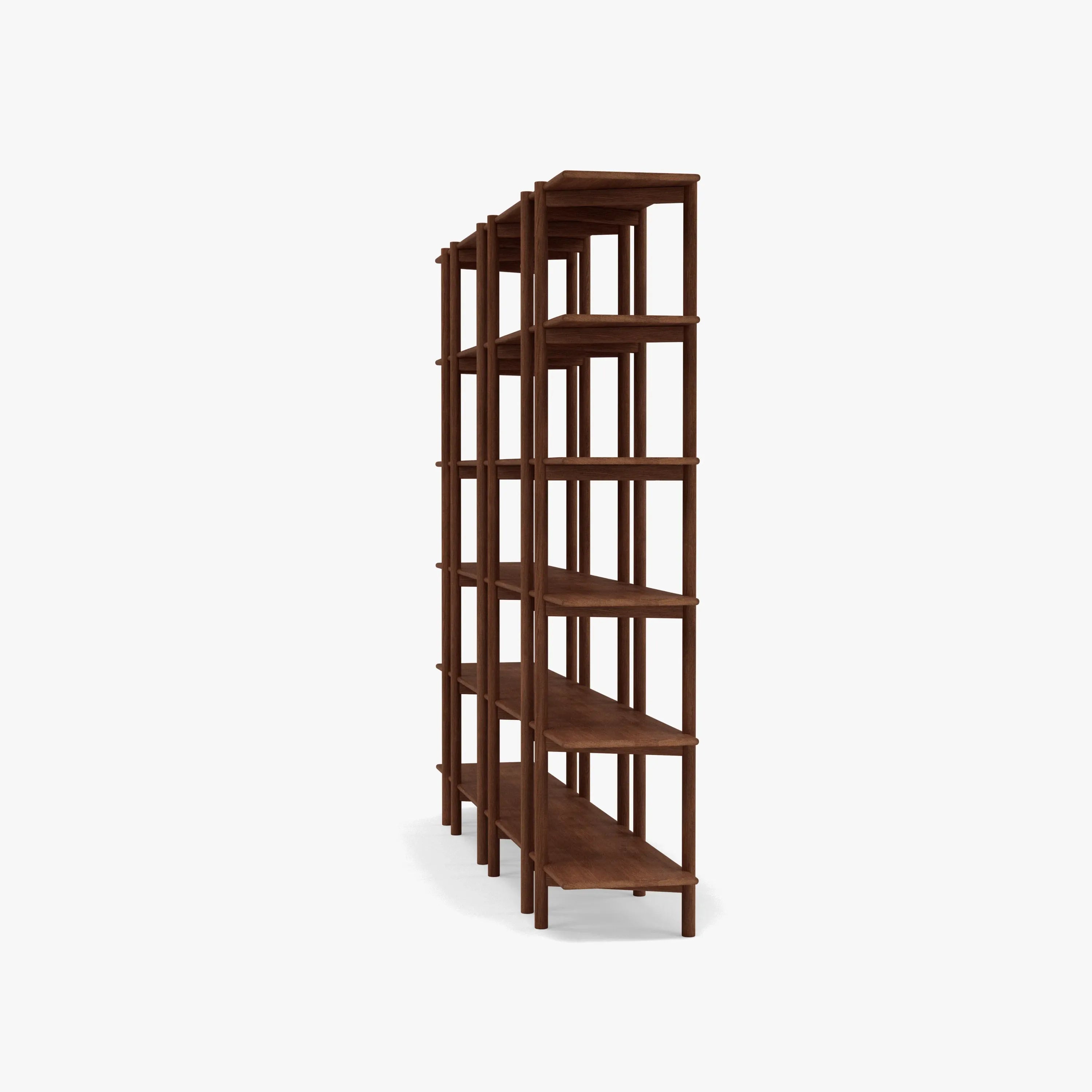 Olivia Modular Shelf Triple 216 x 35 x 192cm Solid American Walnut