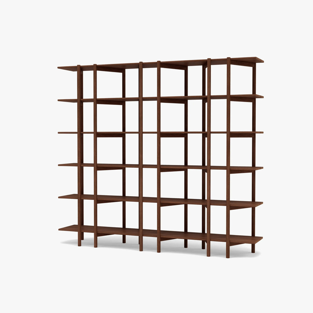 Olivia Modular Shelf Triple 216 x 35 x 192cm Solid American Walnut