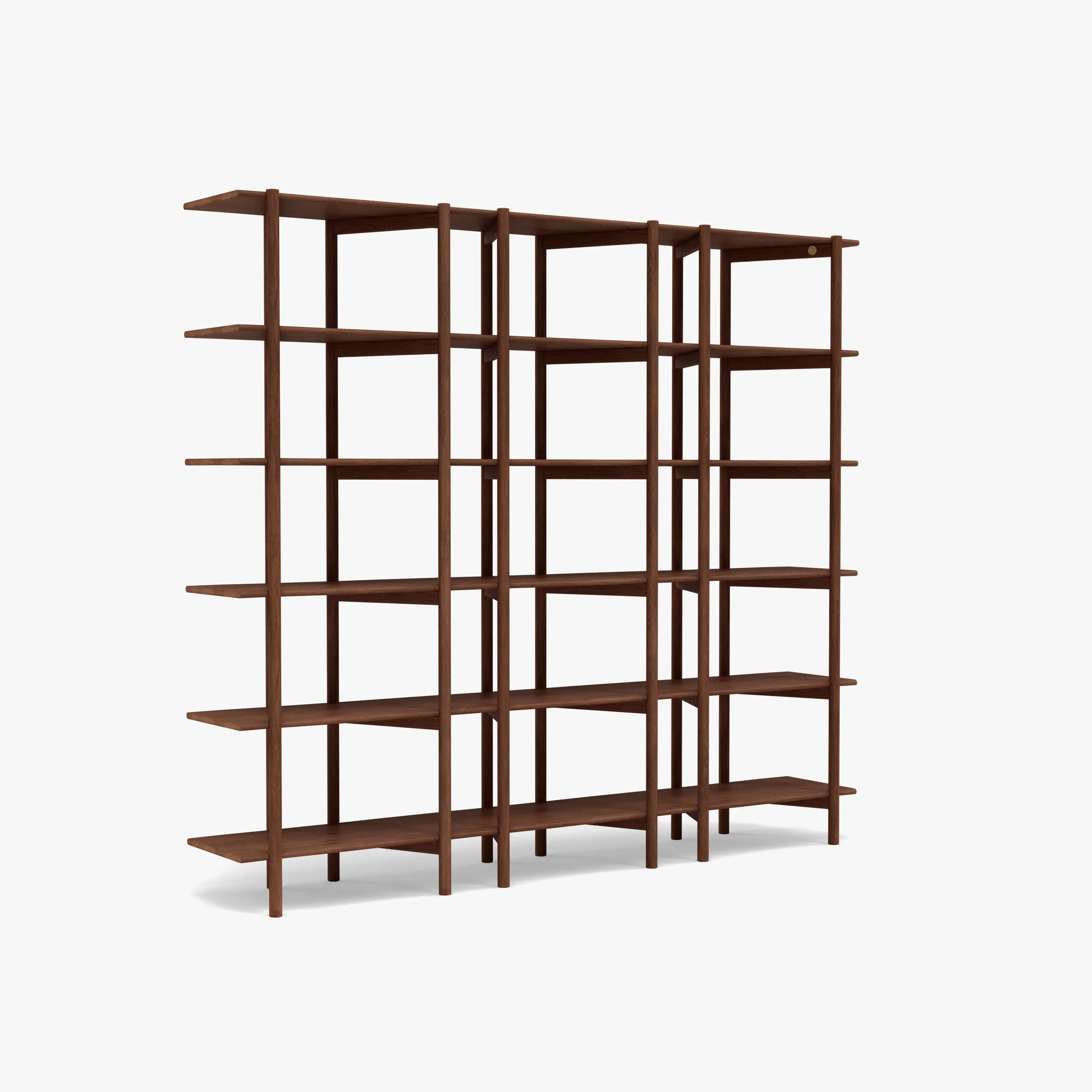 Olivia Modular Shelf Triple 216 x 35 x 192cm Solid American Walnut