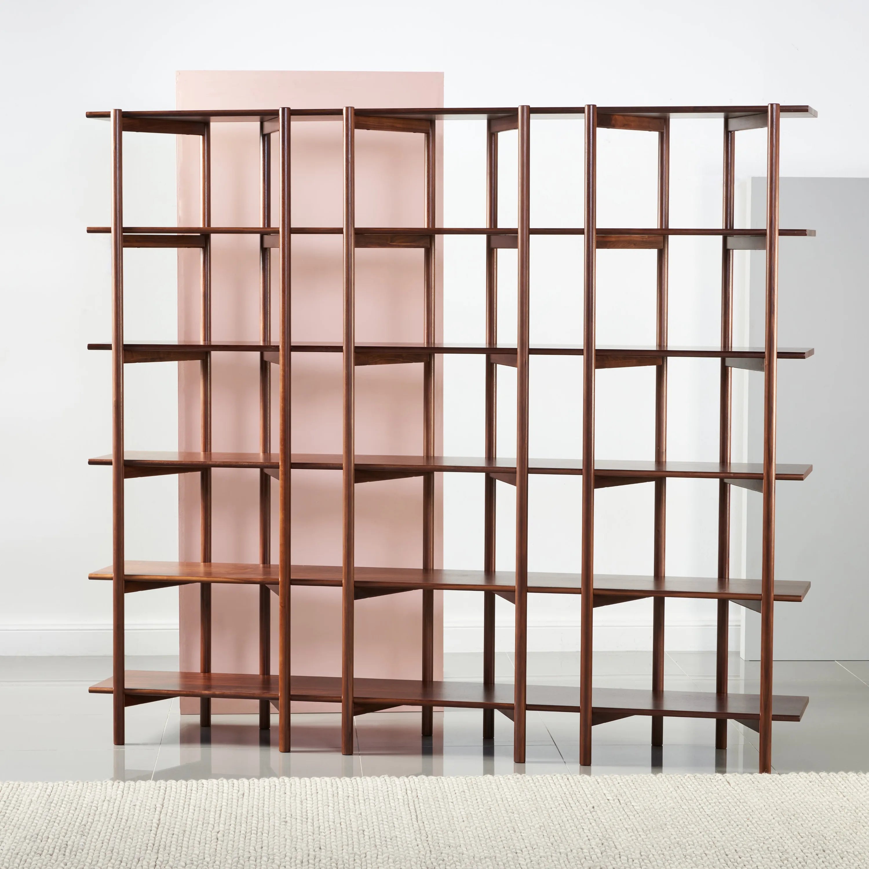 Olivia Modular Shelf Triple 216 x 35 x 192cm Solid American Walnut