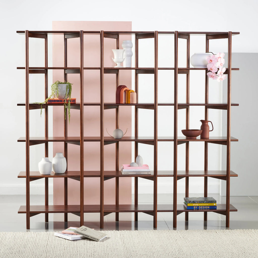 Olivia Modular Shelf Triple 216 x 35 x 192cm Solid American Walnut