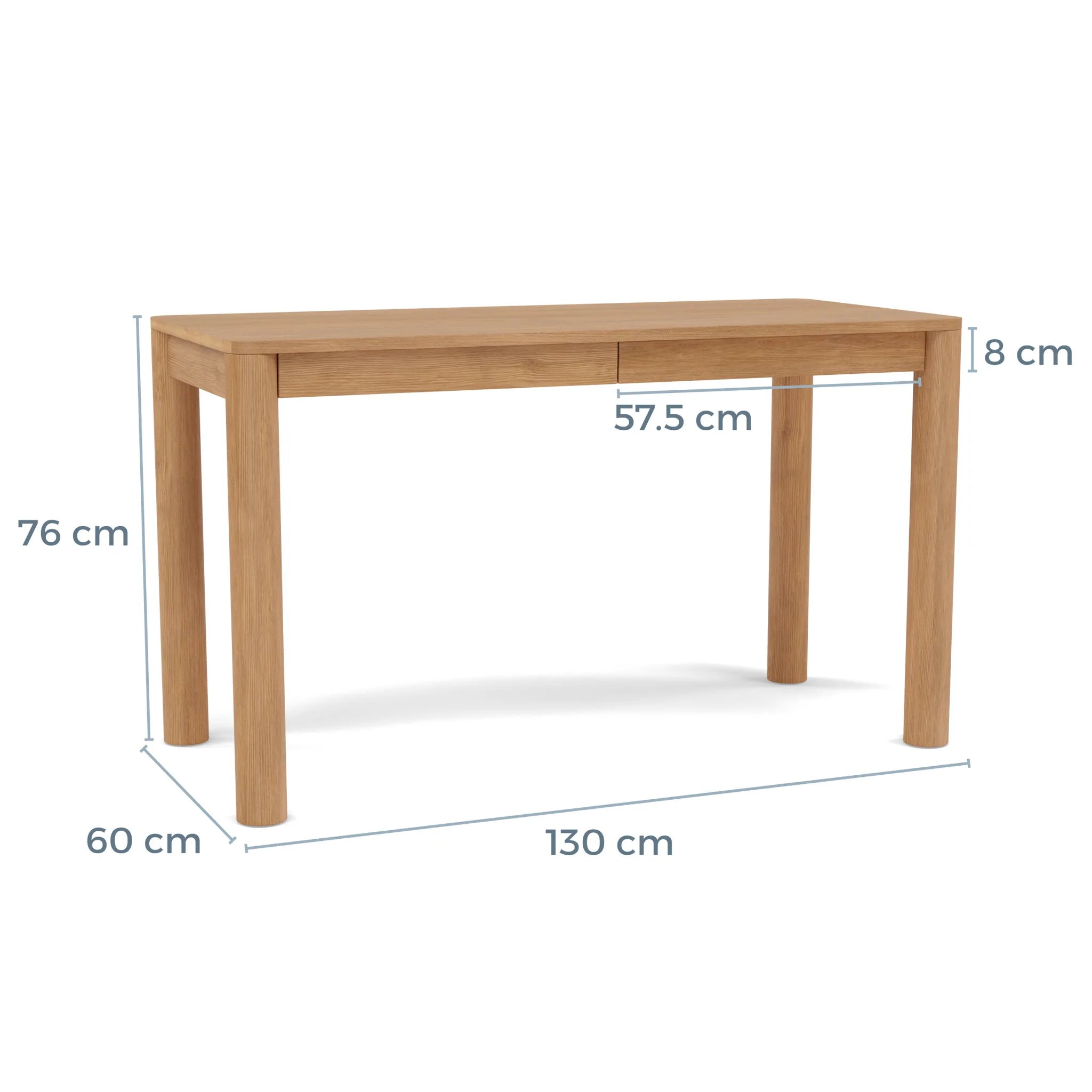 Olivia Office Desk 130 x 60cm Solid American Oak