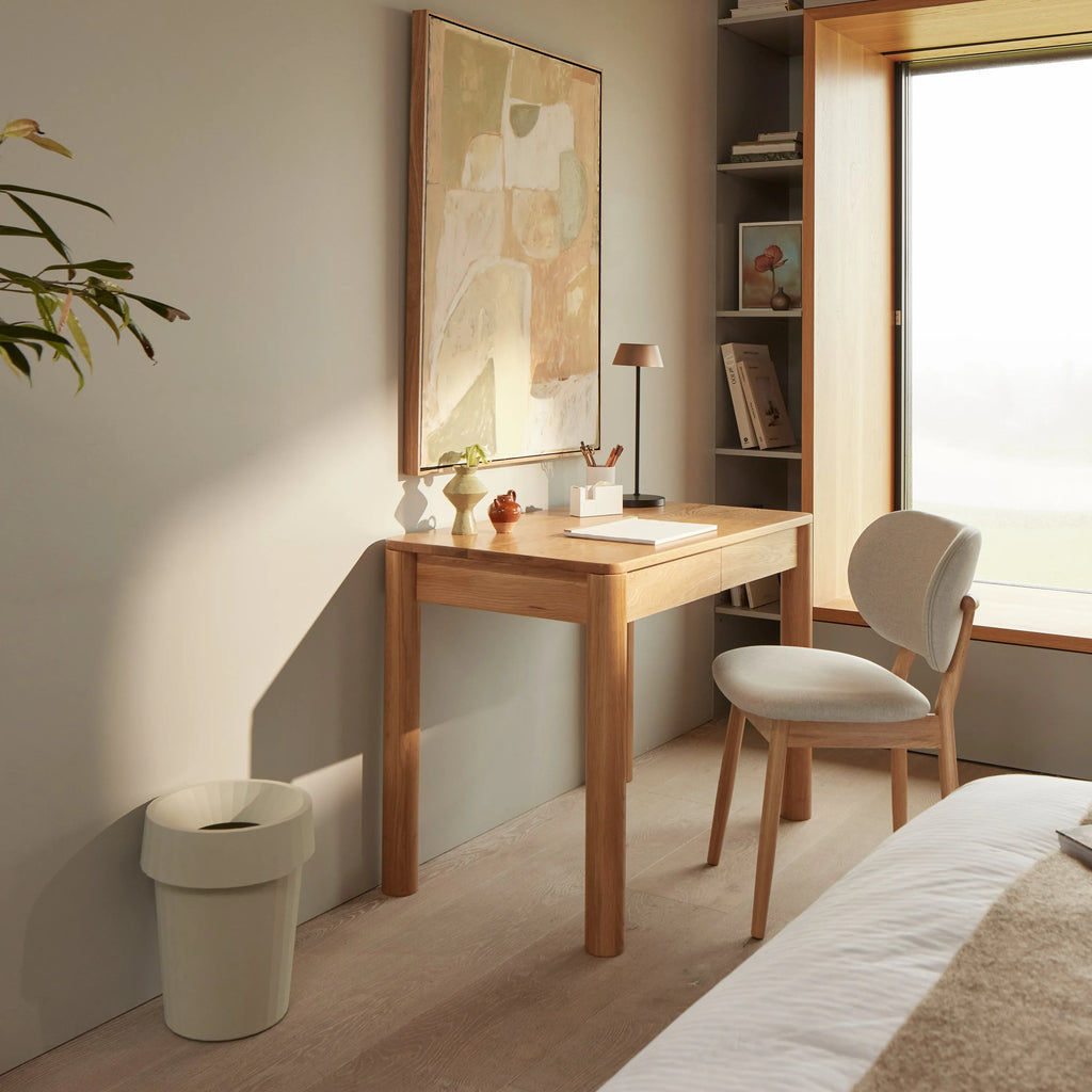 Olivia Office Desk Solid American Oak