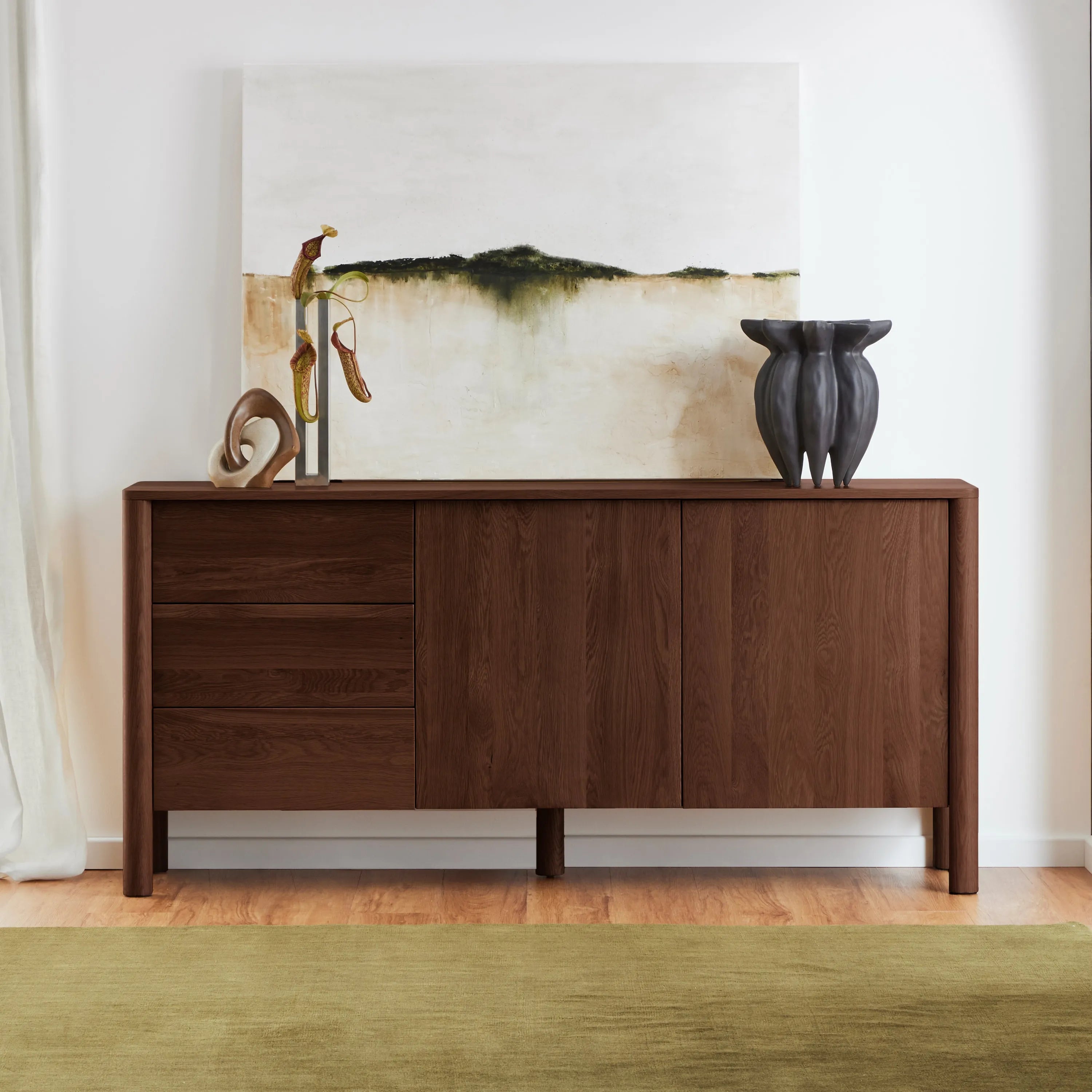 Olivia Sideboard 180 x 45cm Solid American Walnut
