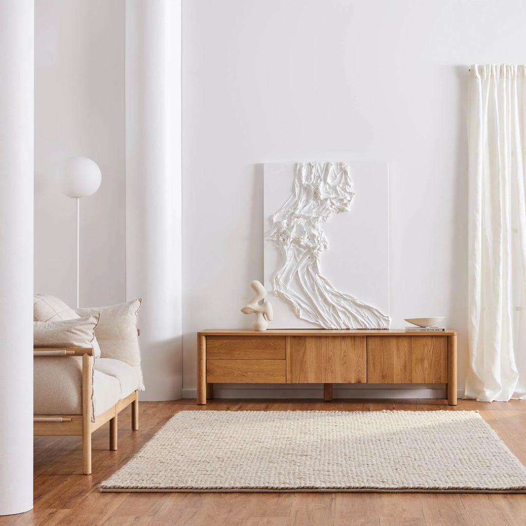 Olivia TV and Media Console 180 x 45cm Solid American Oak