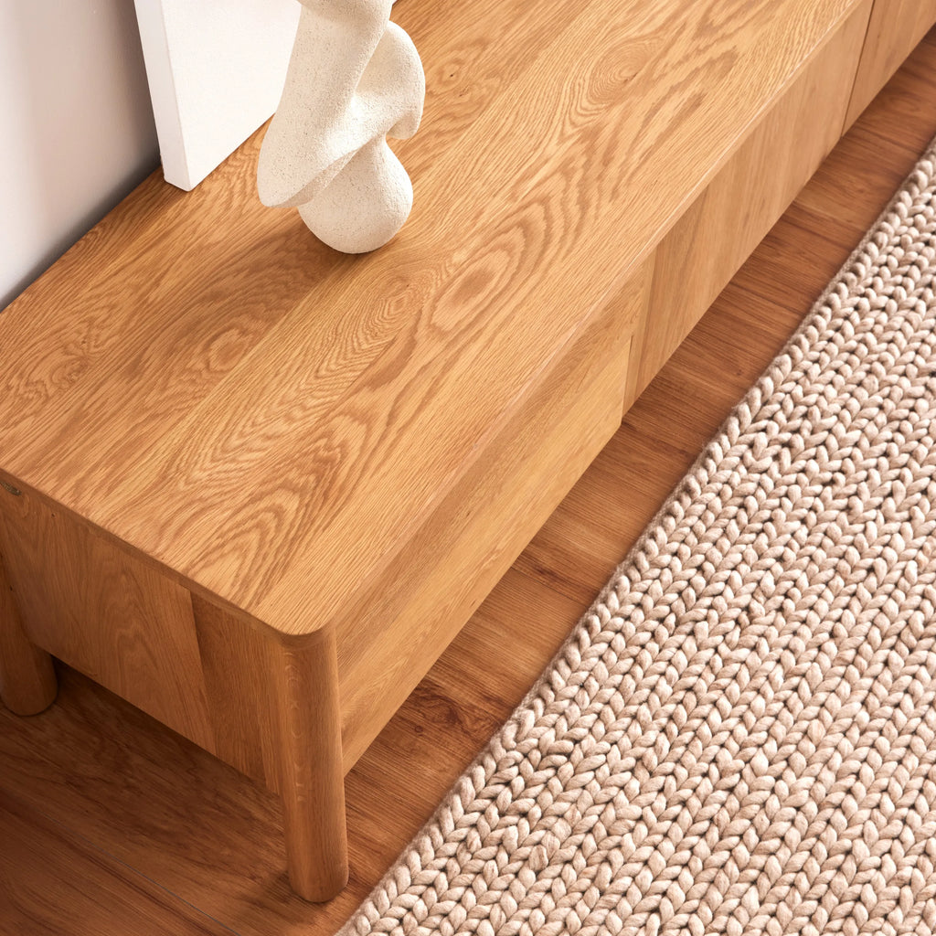 Olivia TV and Media Console 180 x 45cm Solid American Oak