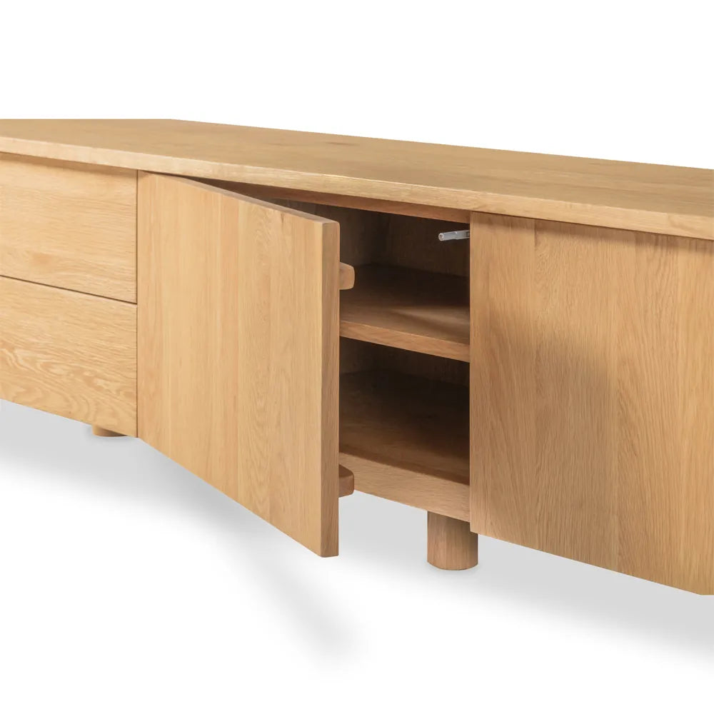 Olivia TV and Media Console 180 x 45cm Solid American Oak