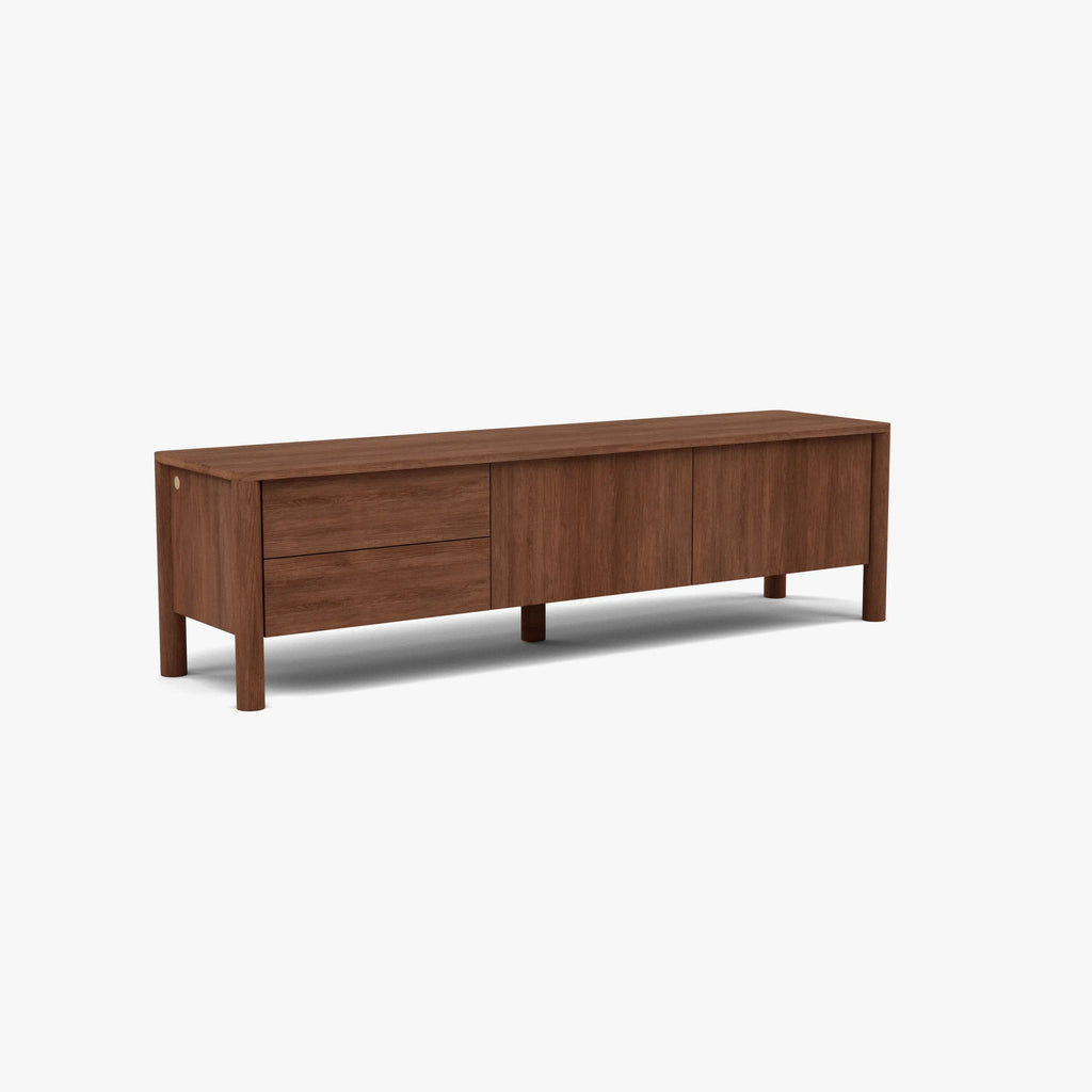 Olivia TV and Media Console 180 x 45cm Solid American Walnut
