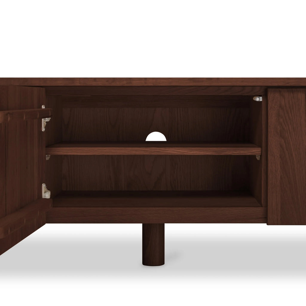 Olivia TV and Media Console 180 x 45cm Solid American Walnut