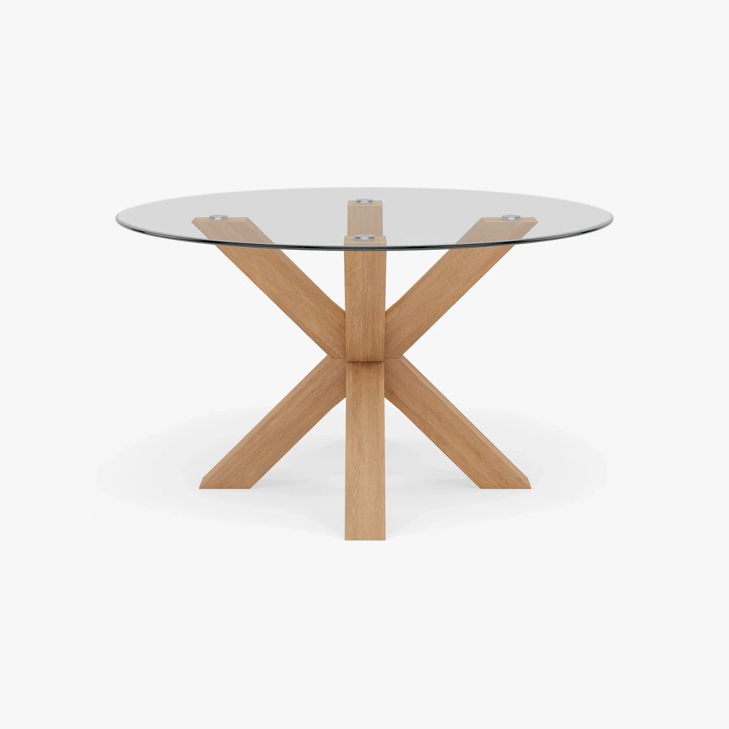 Oscar Dining Table Round 130cm Diameter Solid American Oak