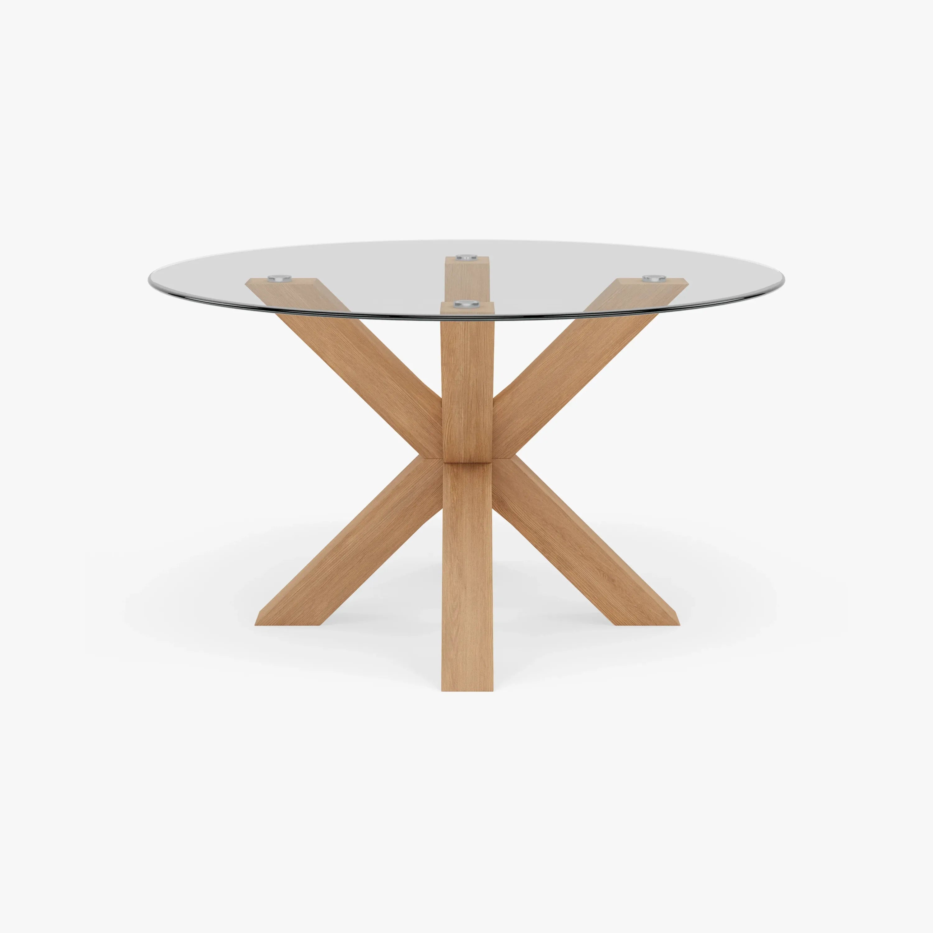 Oscar Dining Table Round 130cm Diameter Solid American Oak