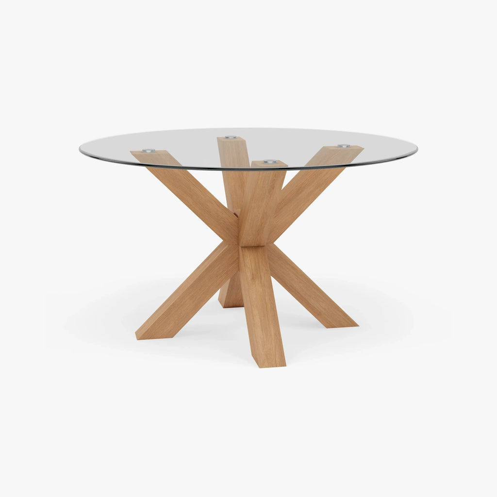 Oscar Dining Table Round 130cm Diameter Solid American Oak