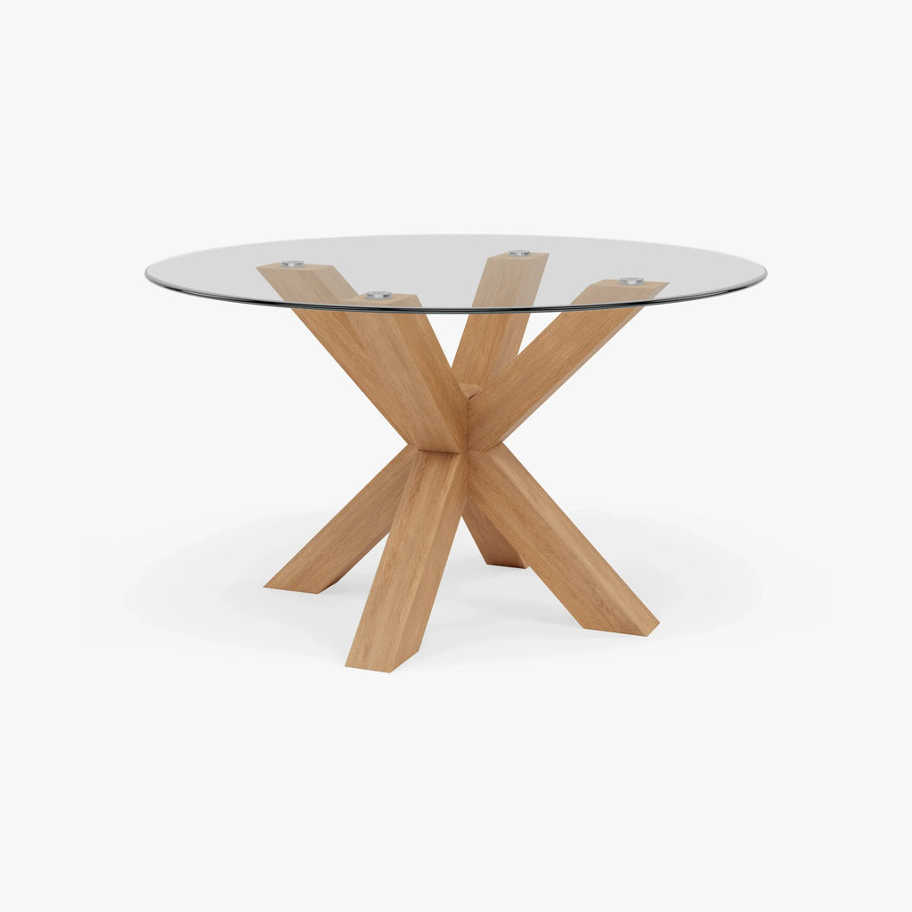 Oscar Dining Table Round 130cm Diameter Solid American Oak