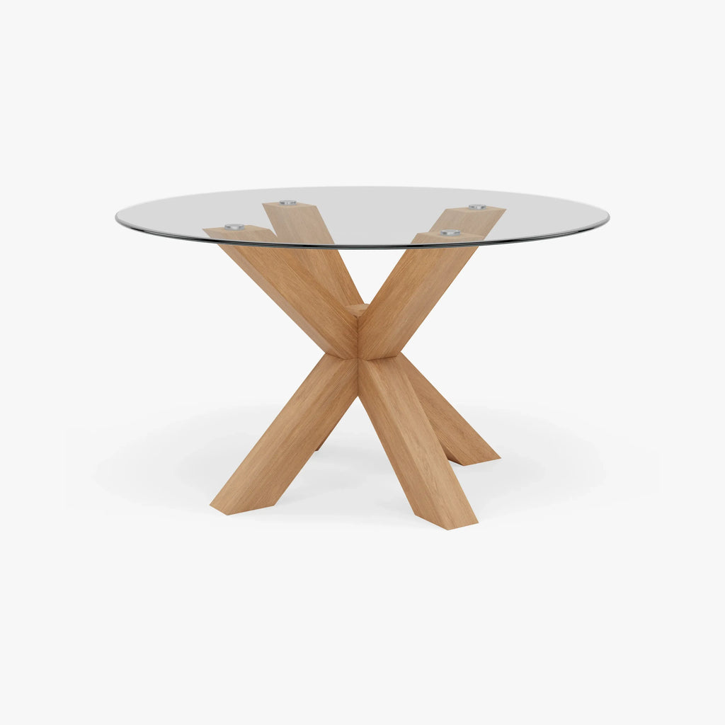 Oscar Dining Table Round 130cm Diameter Solid American Oak