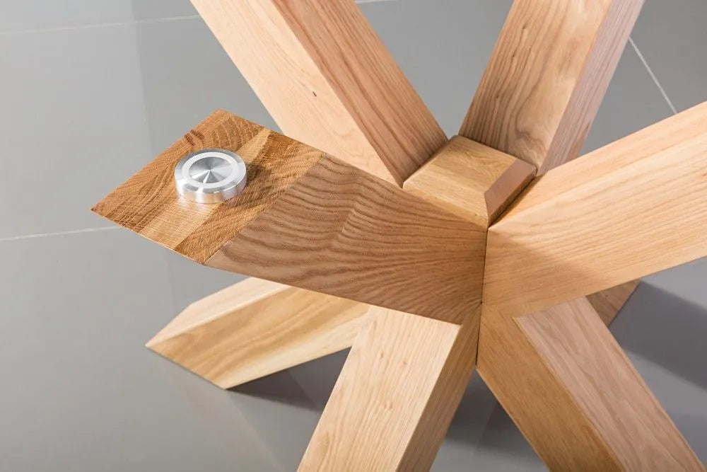 Oscar Dining Table Round 130cm Diameter Solid American Oak