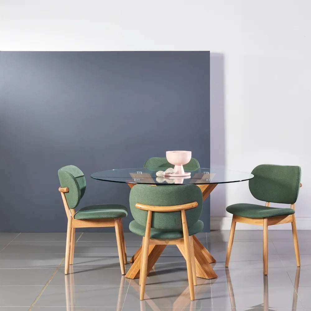 Oscar Dining Table Round 130cm Diameter Solid American Oak