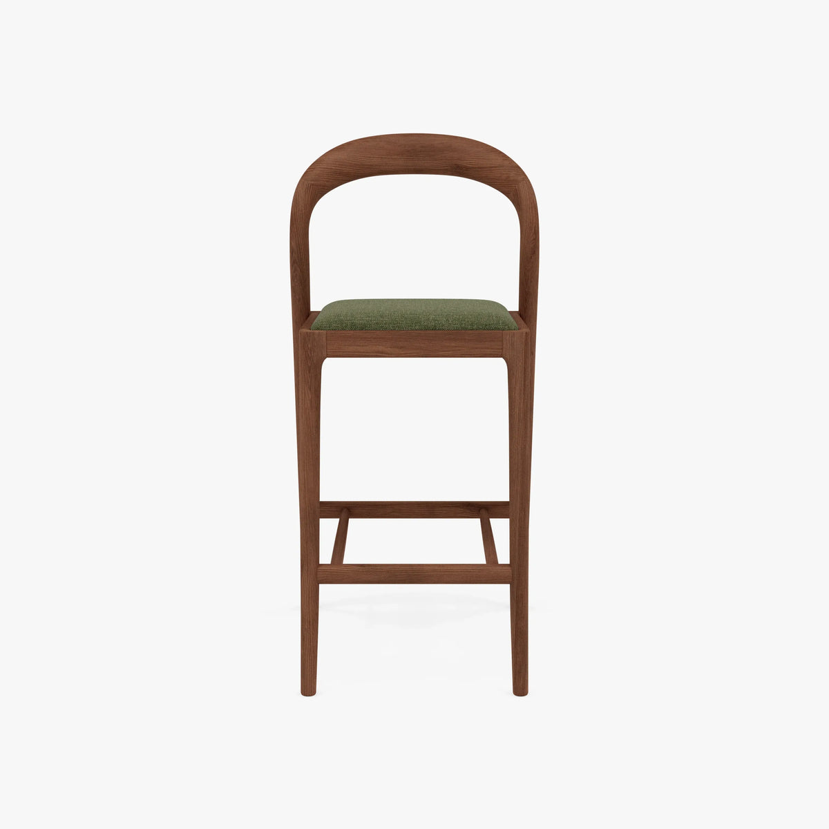 Sara Bar Stool Aloe Green Fabric Solid American Walnut