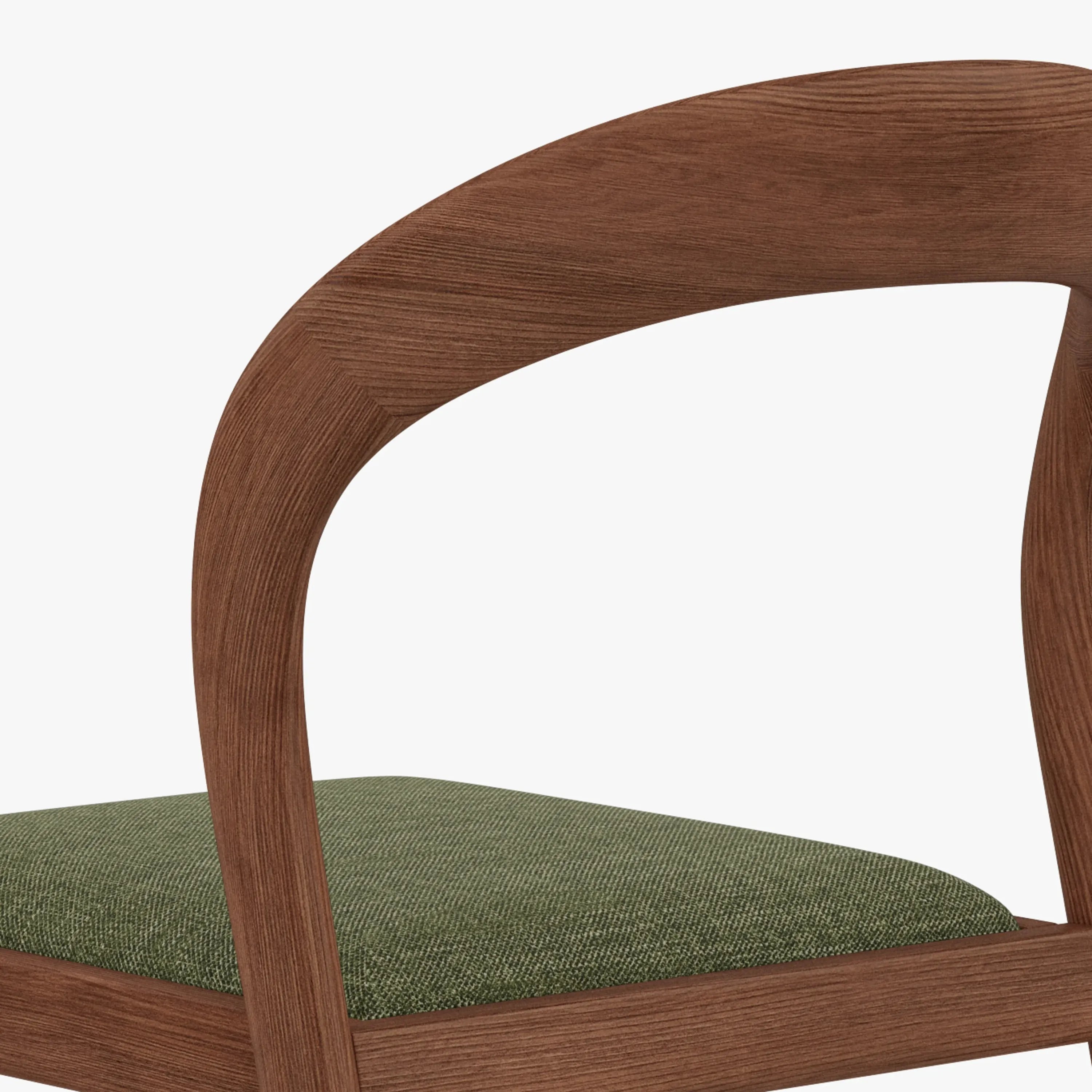 Sara Bar Stool Aloe Green Fabric Solid American Walnut