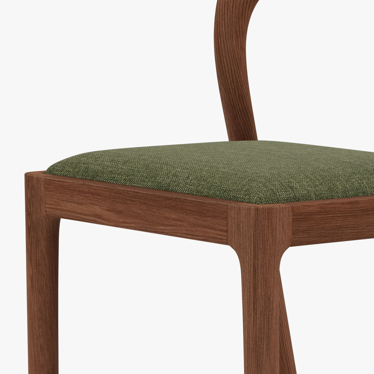 Sara Bar Stool Aloe Green Fabric Solid American Walnut