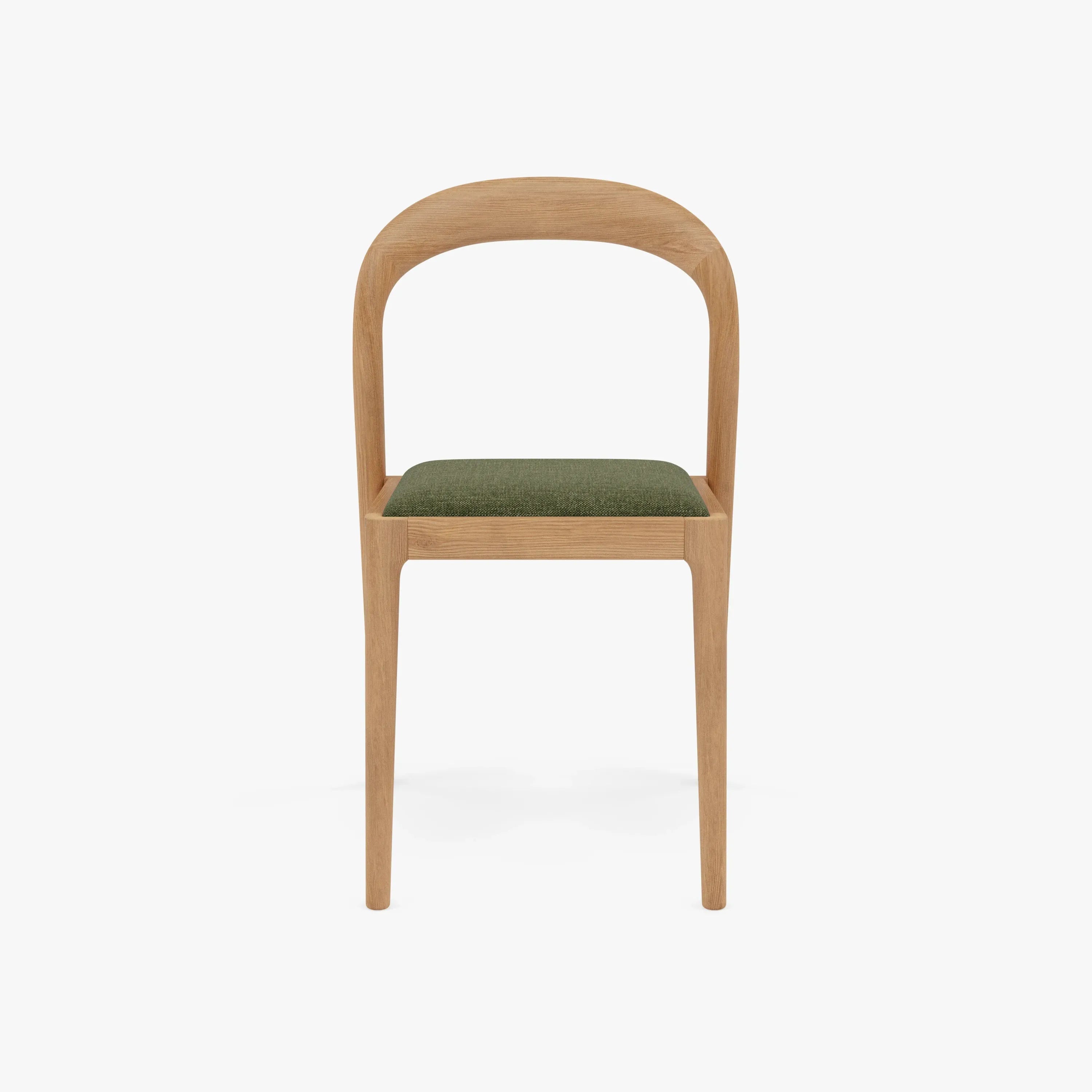 Sara Dining Chair Aloe Green Fabric Solid American Oak