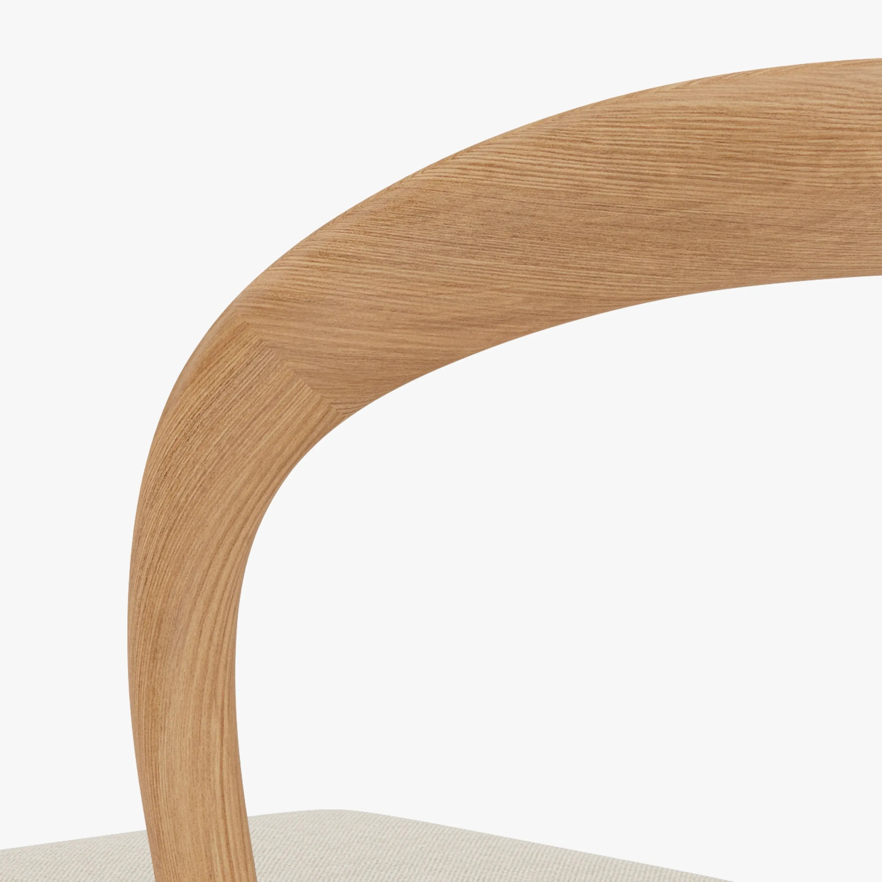 Sara Dining Chair Oatmeal Beige Fabric Solid American Oak