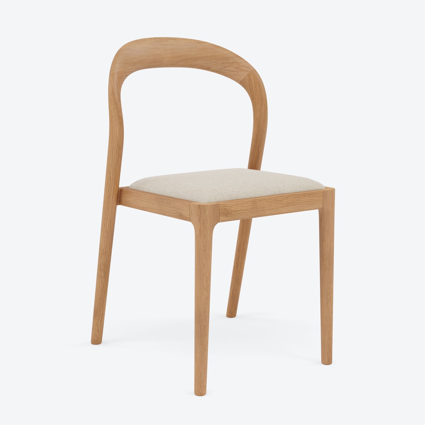Sara Fabric Dining Chair - Solid Oak