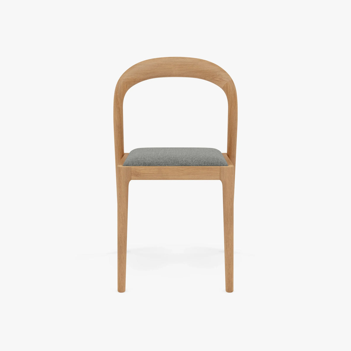 Sara Dining Chair Pewter Grey Fabric Solid American Oak