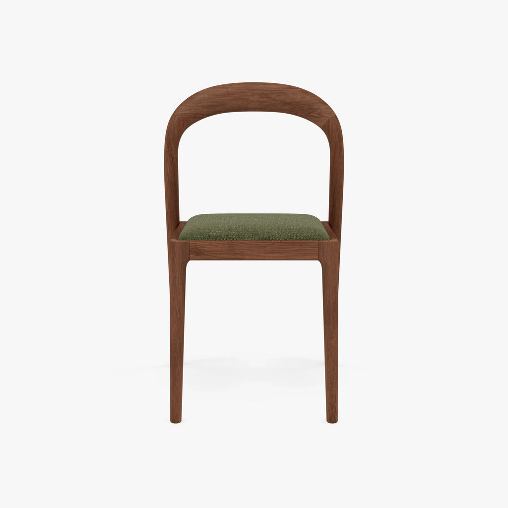 Sara Dining Chair Aloe Green Fabric Solid American Walnut