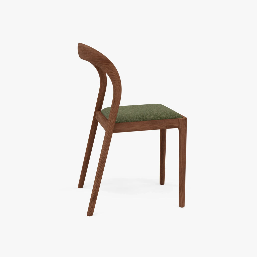 Sara Dining Chair Aloe Green Fabric Solid American Walnut