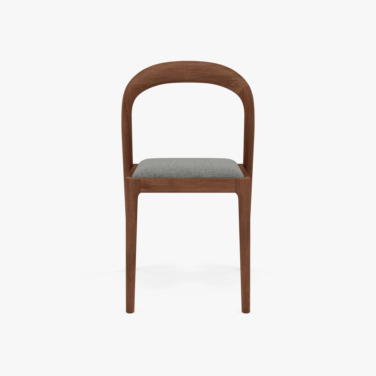Sara Dining Chair Pewter Grey Fabric Solid American Walnut
