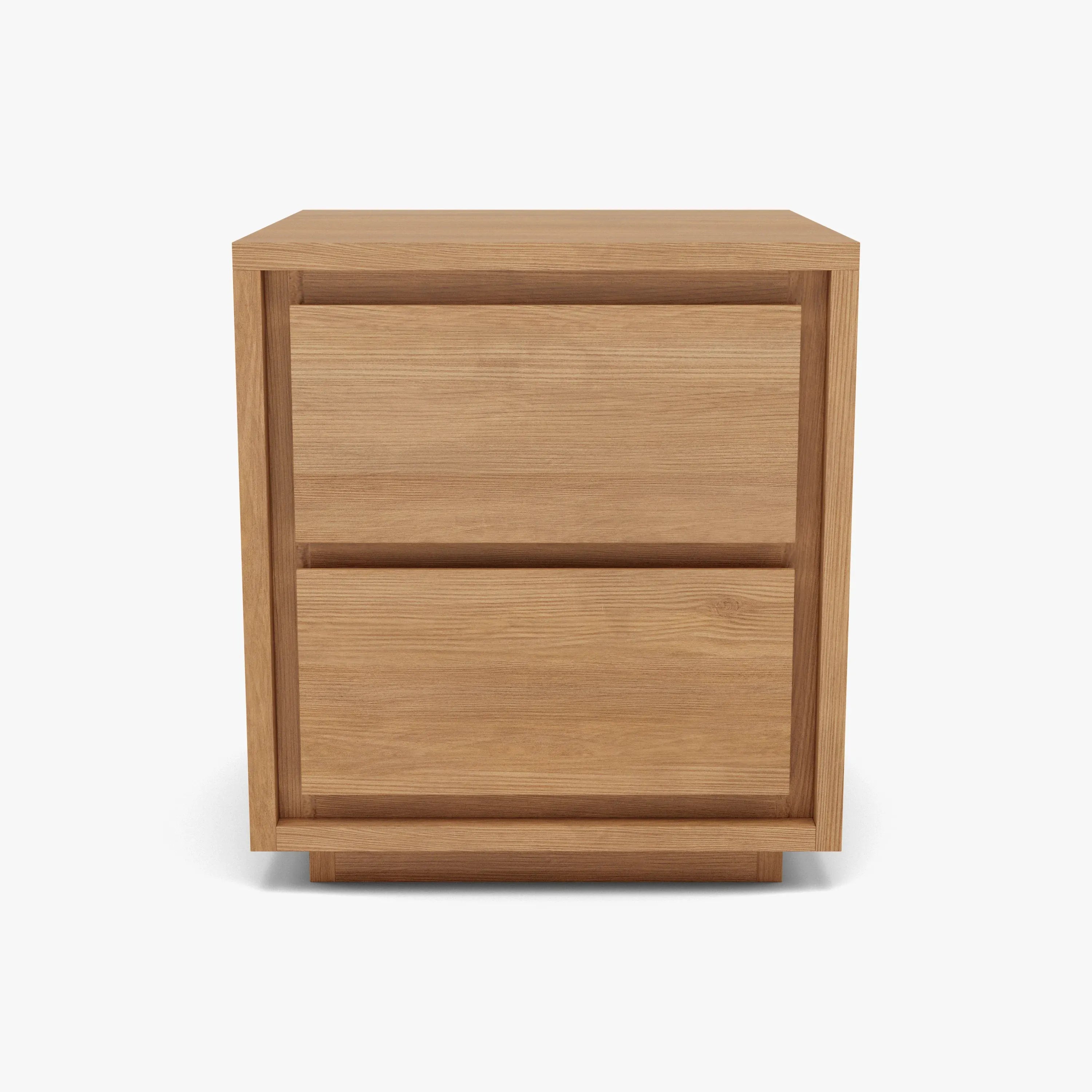 Tobias Bedside Table 2 Drawers 45 x 45cm Solid American Oak