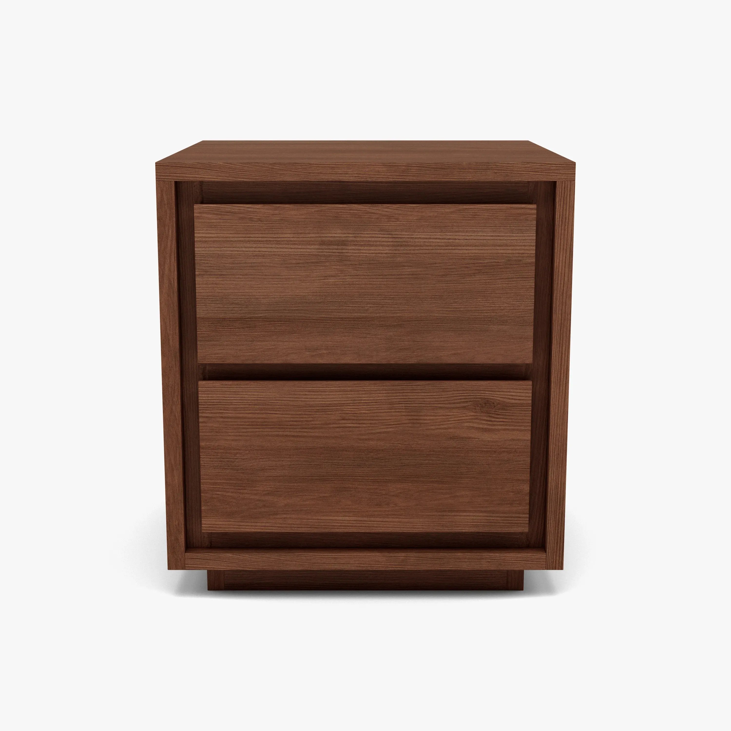Tobias Bedside Table 2 Drawers 45 x 45cm Solid American Walnut