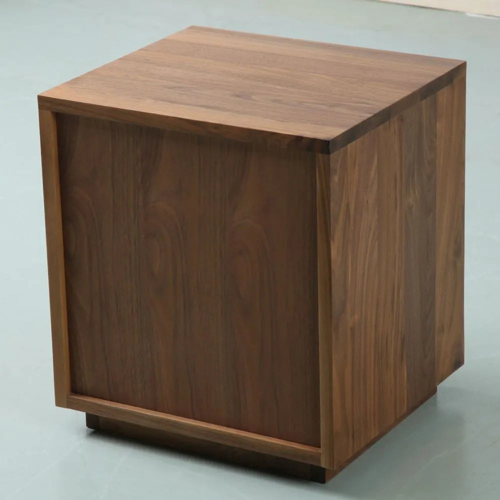 Tobias Bedside Table 2 Drawers 45 x 45cm Solid American Walnut