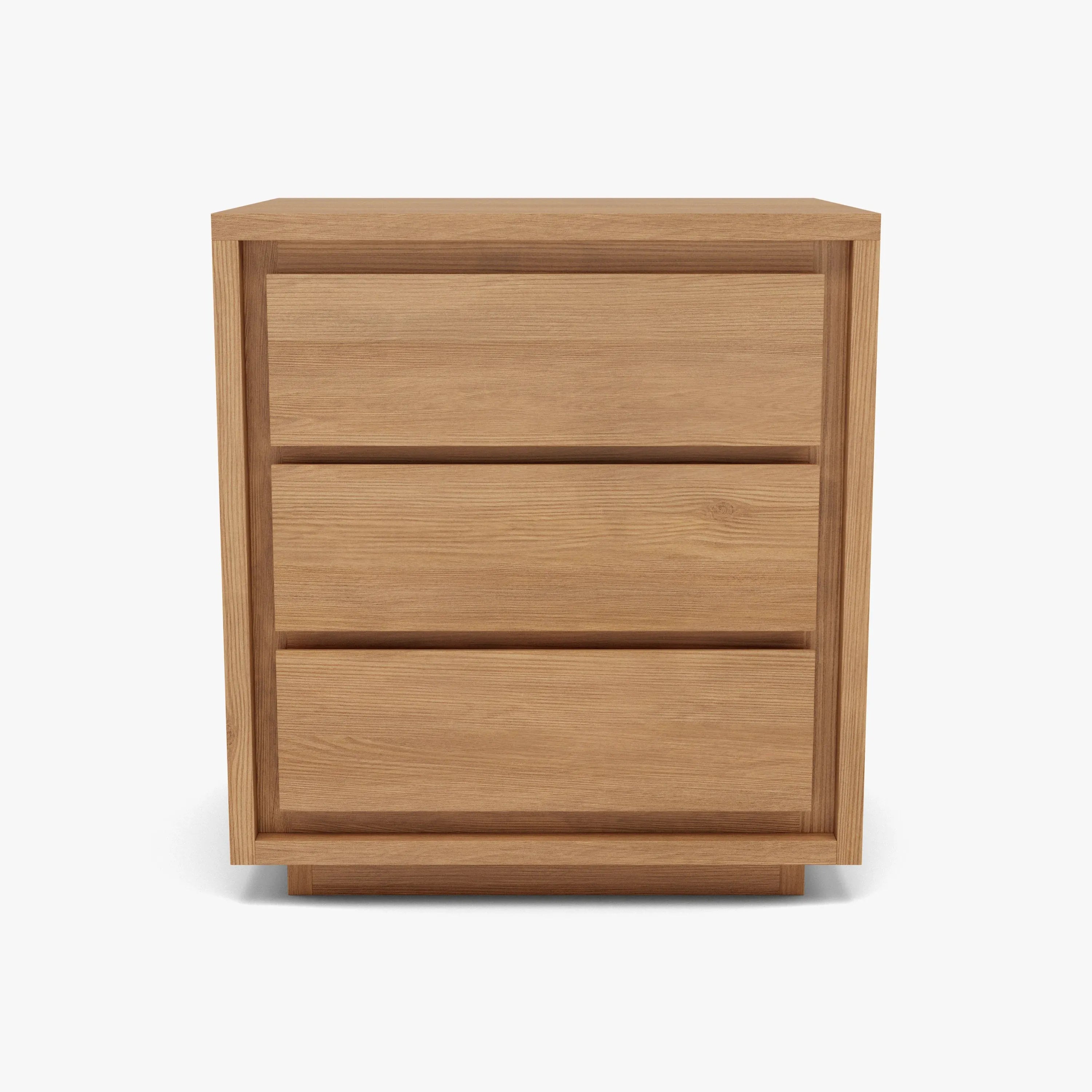 Tobias Bedside Table 3 Drawers 50 x 40cm Solid American Oak