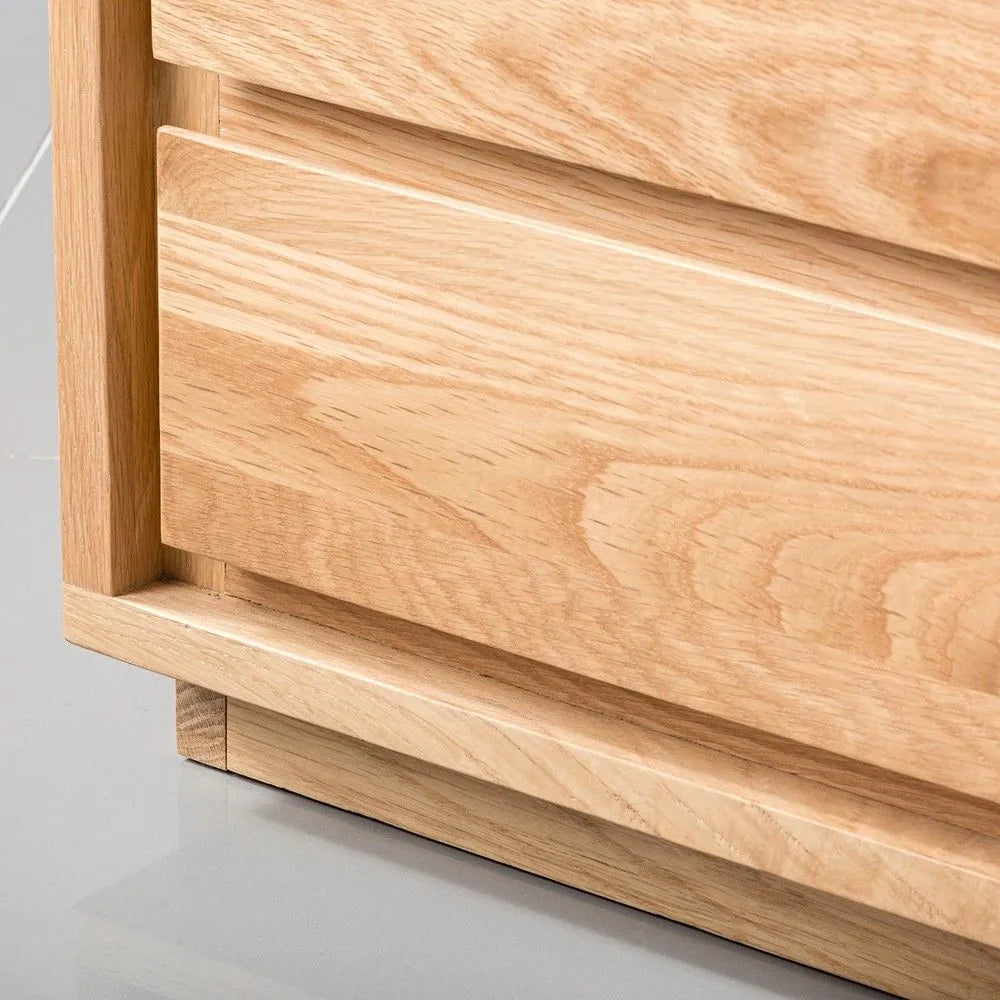 Tobias Bedside Table 3 Drawers 50 x 40cm Solid American Oak