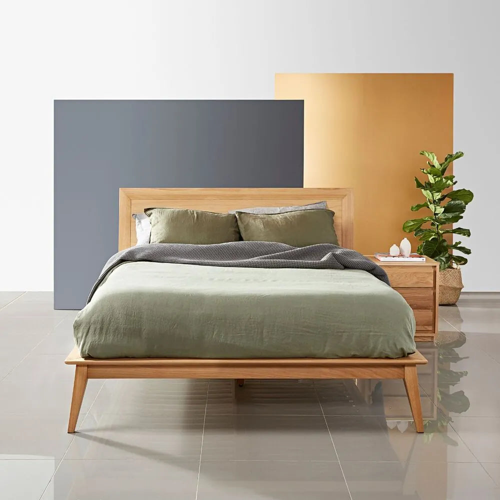 Tobias Bedside Table 3 Drawers 50 x 40cm Solid American Oak