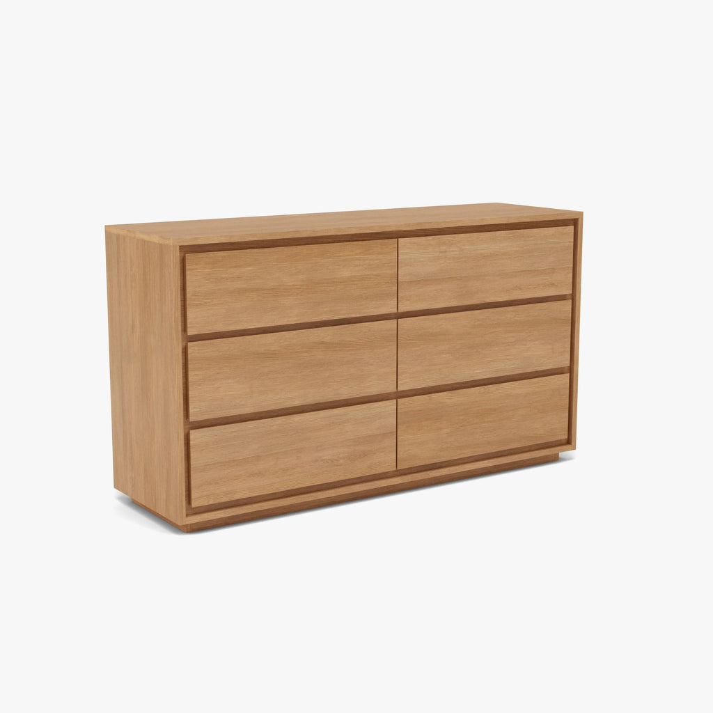 Tobias Chest 6 Drawers 150 x 45cm Solid American Oak