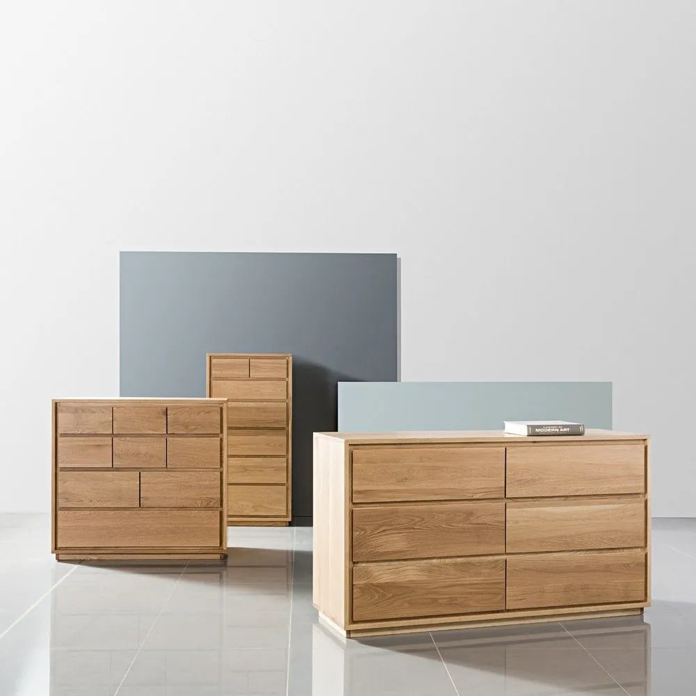 Tobias Chest 6 Drawers 150 x 45cm Solid American Oak