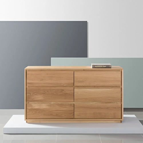 Tobias Chest 6 Drawers 150 x 45cm Solid American Oak
