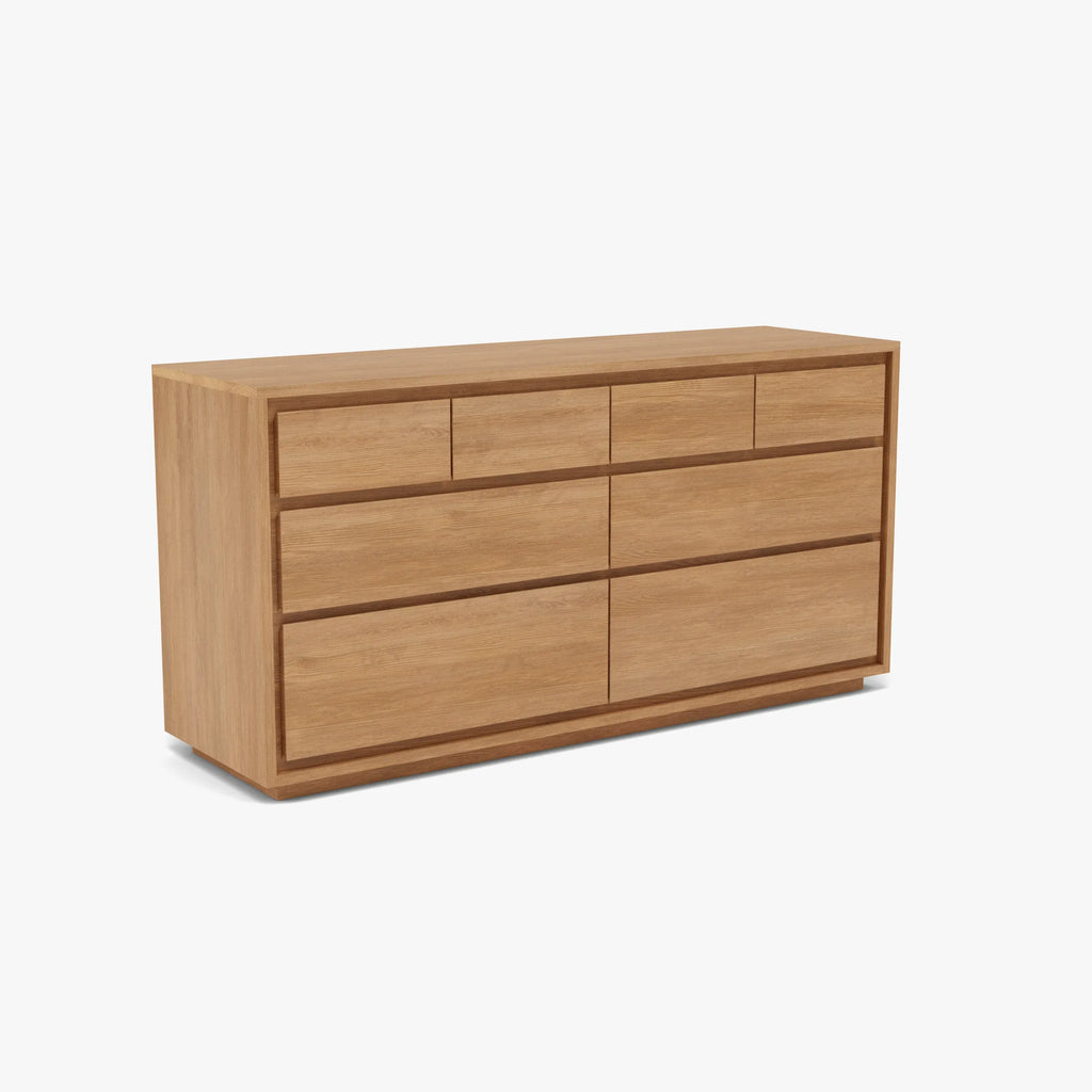 Tobias Chest 8 Drawers 150 x 45cm Solid American Oak