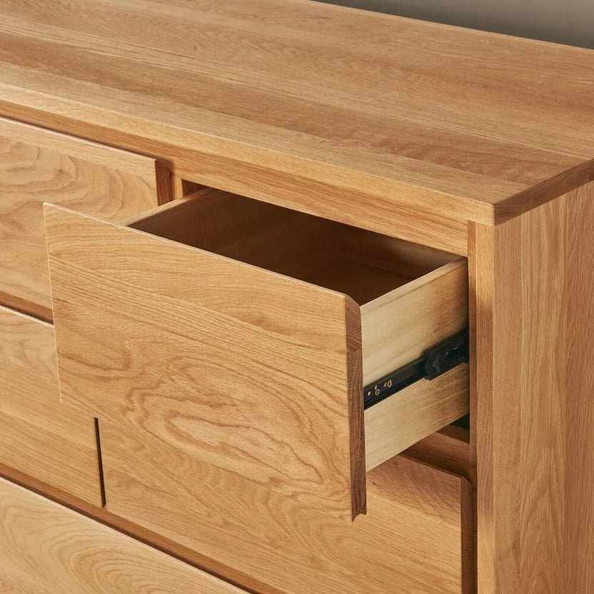 Tobias Chest 8 Drawers 150 x 45cm Solid American Oak