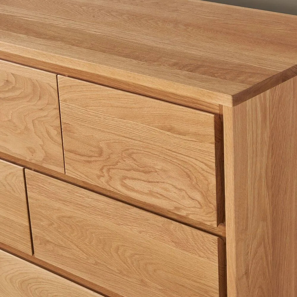 Tobias Chest 9 Drawers 160 x 45cm Solid American Oak