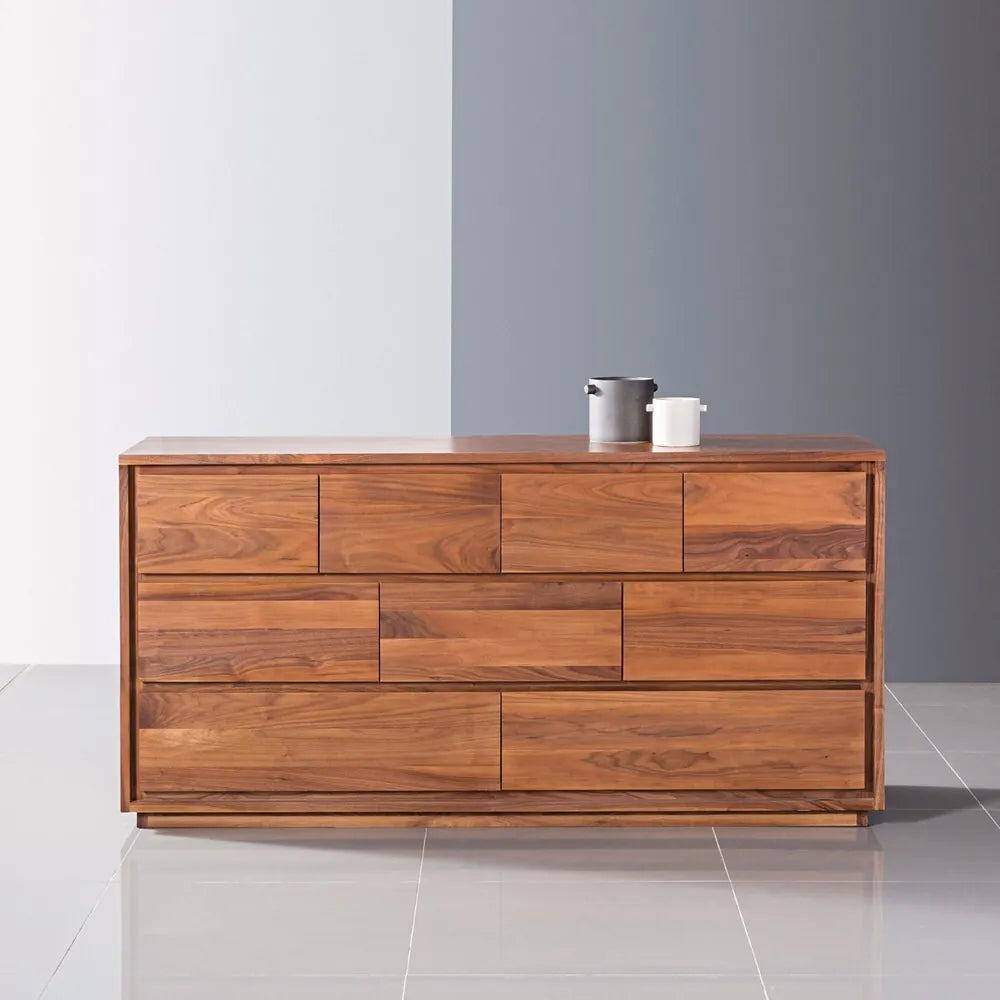Tobias Chest 9 Drawers 160 x 45cm Solid American Walnut