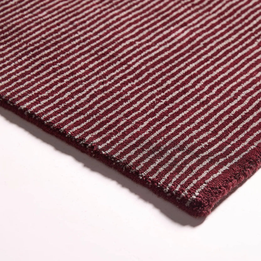 Trea NZ Wool Rug Berry Red