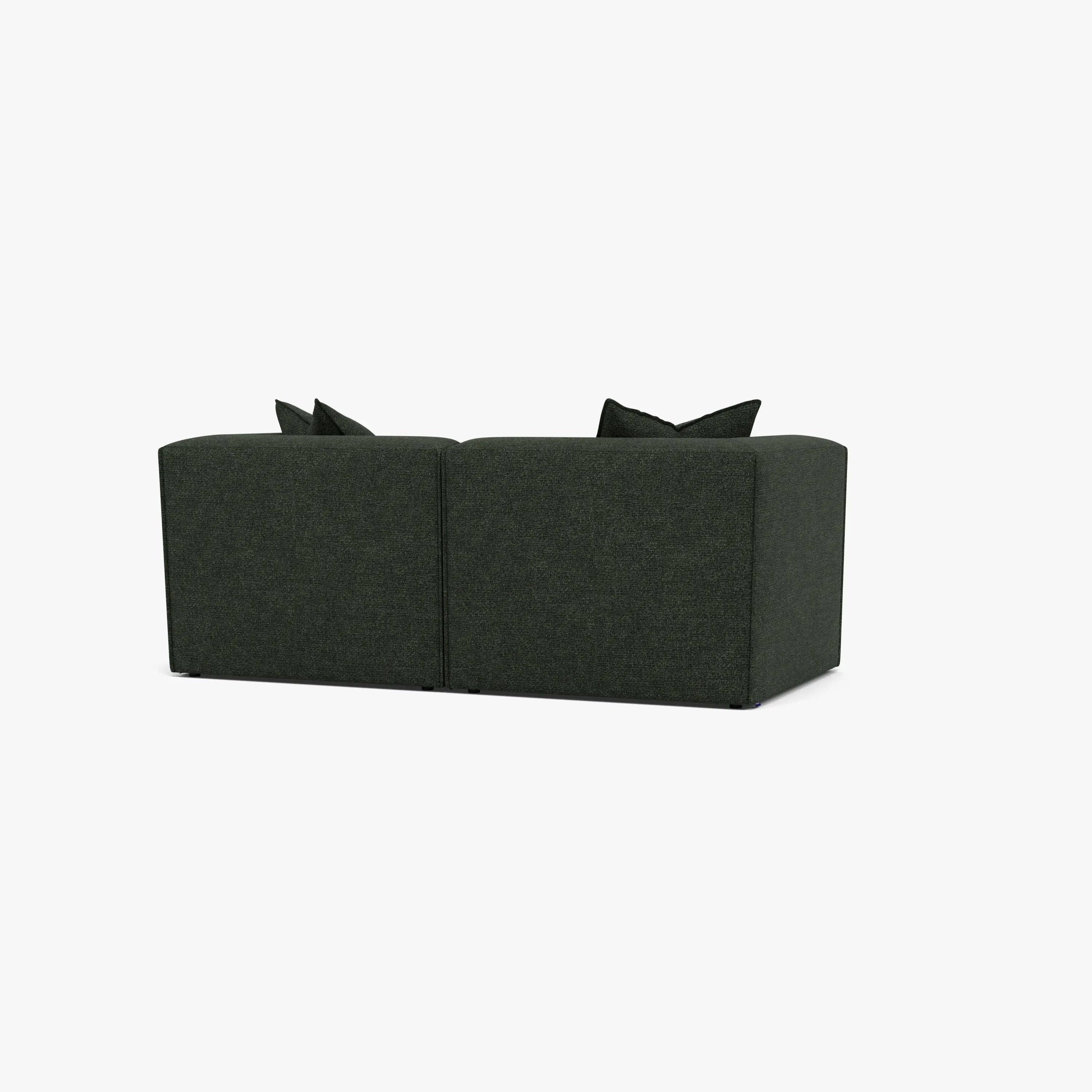 Walt Modular Sofa 2-Seater Chaise Olive Green Fabric